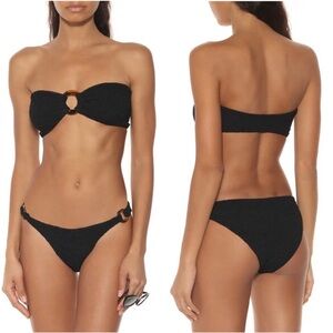 Hunza G Black Gloria Bikini Set One Size